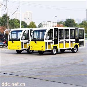  旅游電動觀光車廠家14座景區(qū)游覽電動車價格檸檬黃電動車